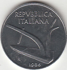 1986 Lire 10 Spiga Fior di Conio Italia