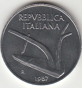 1987 Lire 10 Spiga Fior di Conio Italia