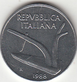 1988 Lire 10 Spiga Fior di Conio Italia