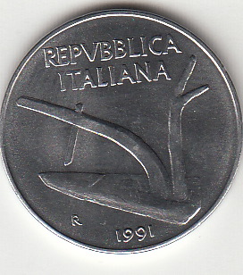 1991 Lire 10 Spiga Fior di Conio Italia