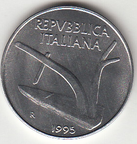 1995 Lire 10 Spiga Fior di Conio Italia