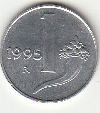 1995 Lire 1 Cornucopia Fior Di Conio Italia