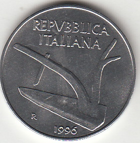 1996 Lire 10 Spiga Fior di Conio Italia