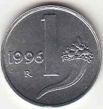 1996 Lire 1 Cornucopia Fior Di Conio Italia