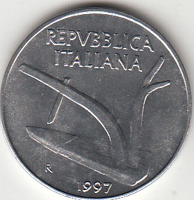 1997 Lire 10 Spiga Fior di Conio Italia