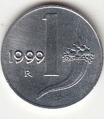 1999 Lire 1 Cornucopia Fior Di Conio Italia