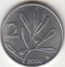 2000 Lire 2 Tipo Ulivo Fior Di Conio Italia