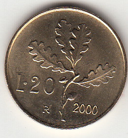 2000 Lire 20 Conservazione Fior di Conio Italia