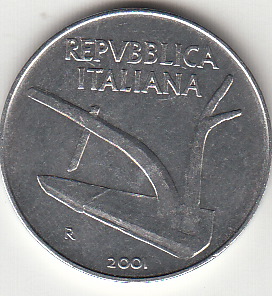 2001 Lire 10 Spiga Fior di Conio Italia