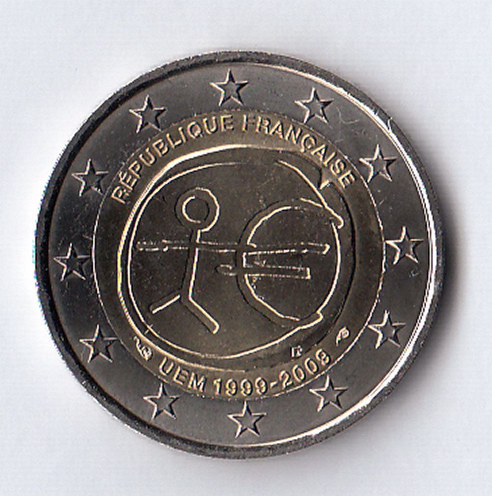 2009 - 2 Euro FRANCIA Unione Economica e Monetaria Fdc