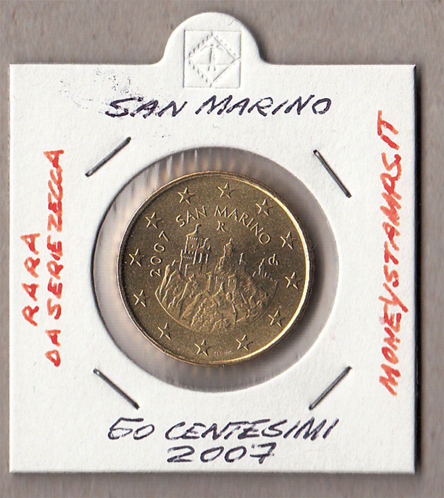 2007 - San Marino 50 centesimi fdc da Divisionale di Zecca