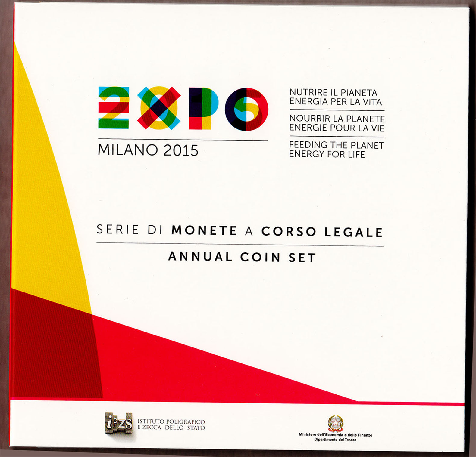 2015 - Divisionale I.P.Z.S. 9 Valori con 2 € Commemorativo Expo 2015 Milano