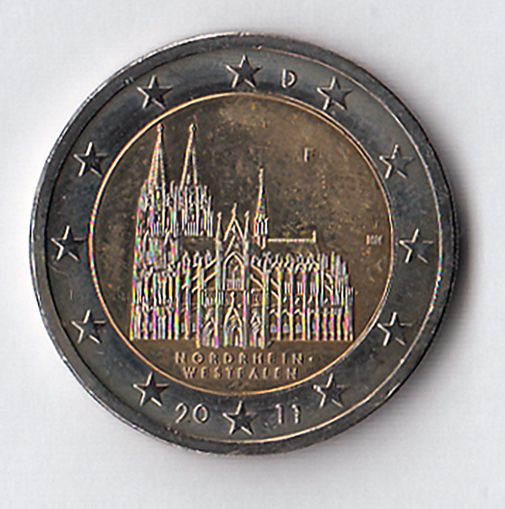 2011 - 2 Euro GERMANIA Duomo di Colonia Westfalen Fdc