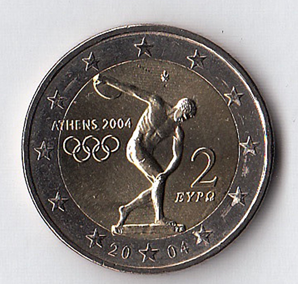 2004 - 2 Euro GRECIA Olimpiade Atene Fdc