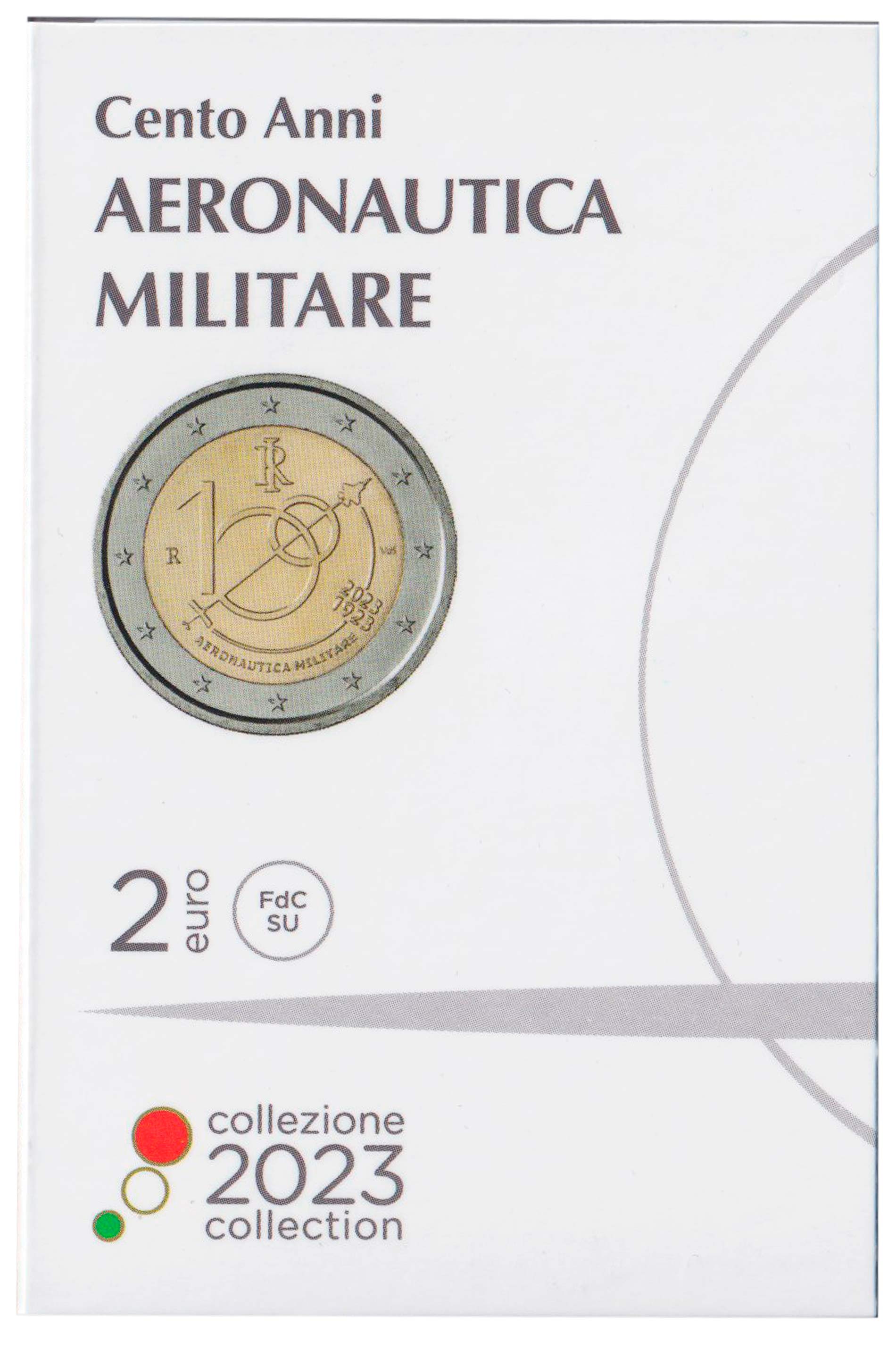 2023 - 2 Euro Cento anni dell'Aeronautica Militare Fdc