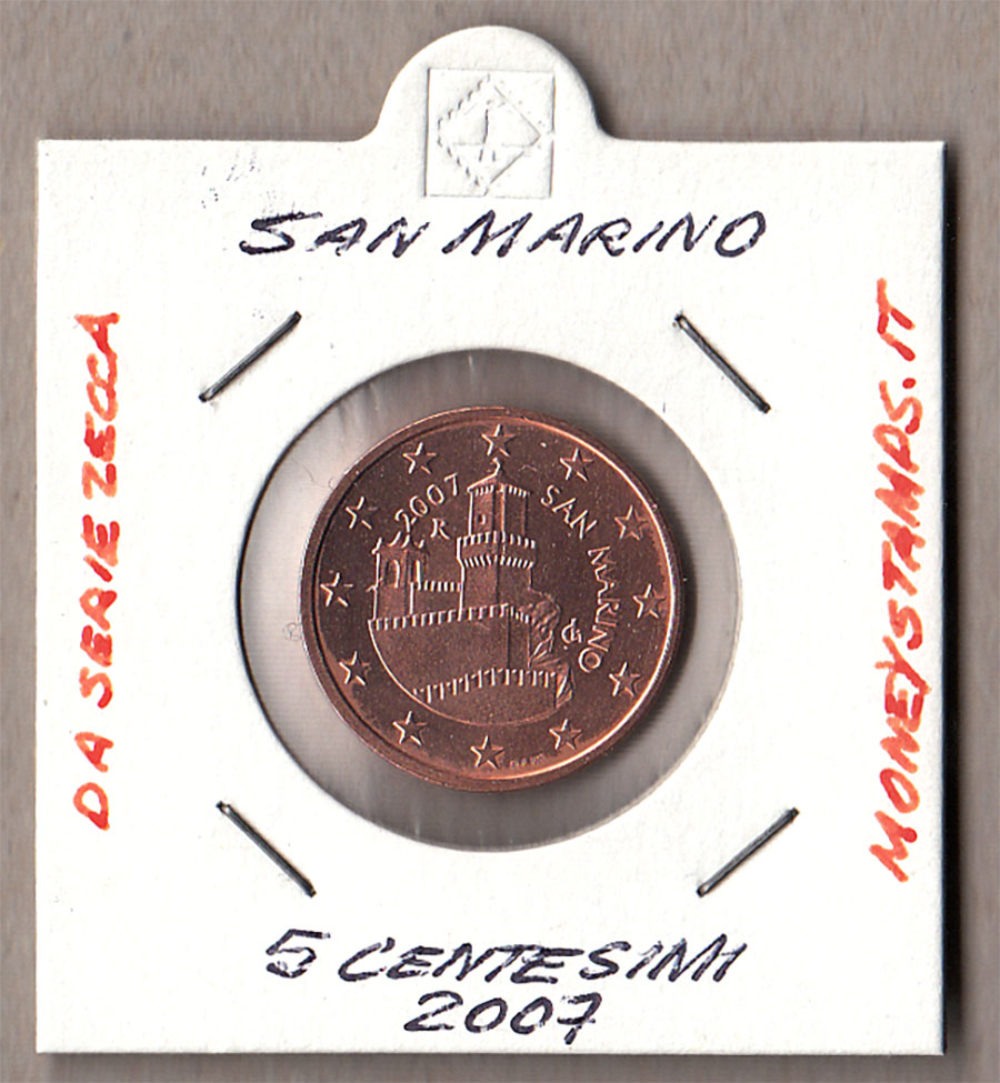 2007 - San Marino 5 centesimi fior di conio