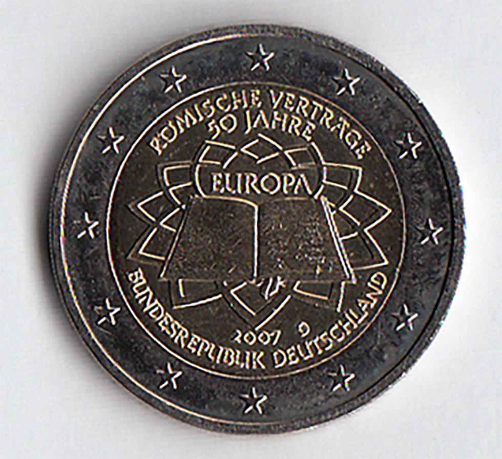 2007 - 2 Euro GERMANIA Trattato di Roma Fdc