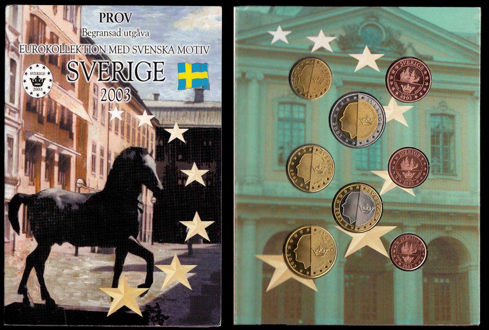 SVEZIA  2003 serie completa 8 monete coin collection prova