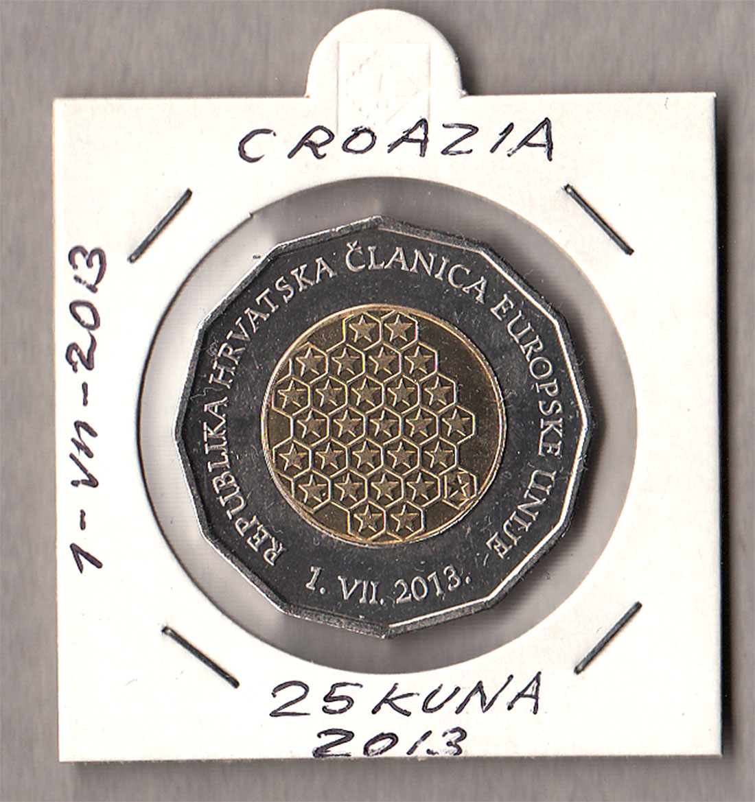 2013 - 25 kuna Croazia ingresso nell'Unione Europea Unc