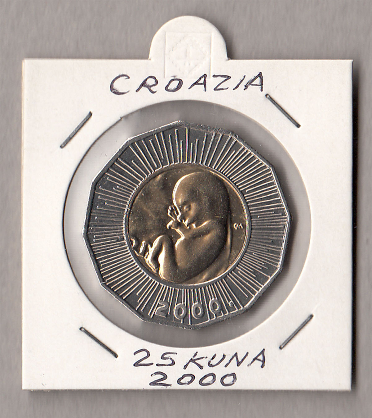 2000 - 25 kuna Croazia Nascita Fdc