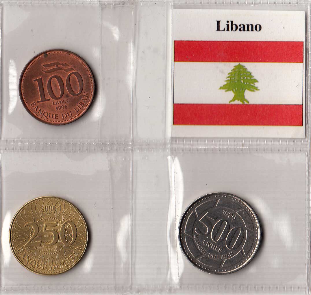 LIBANO set da 100 - 250 - 500 Livres ottima condizione