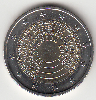 2021 - 2 Euro SLOVENIA  200°  PRIMO MUSEO CARNIOLA Unc