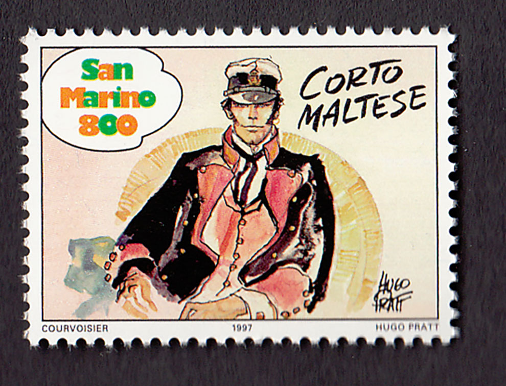 San Marino francobollo nuovo dedicato a Corto Maltese da lire 800 1997