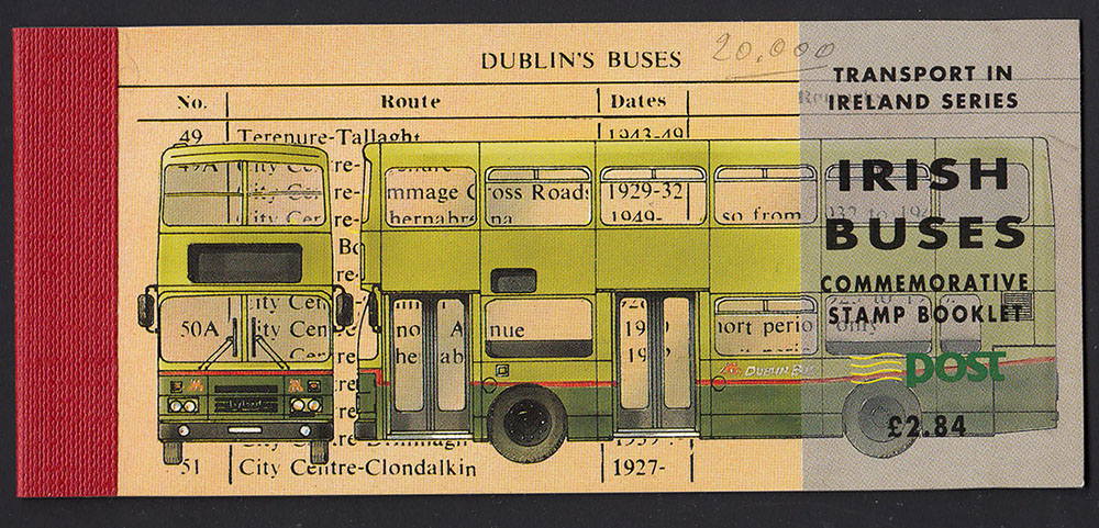 IRLANDA 1993 Carnet mezzii di trasporto i Bus Irlandesi