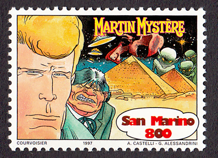 San Marino francobollo nuovo dedicato al fumetto di Martin Mystère da Lire 800