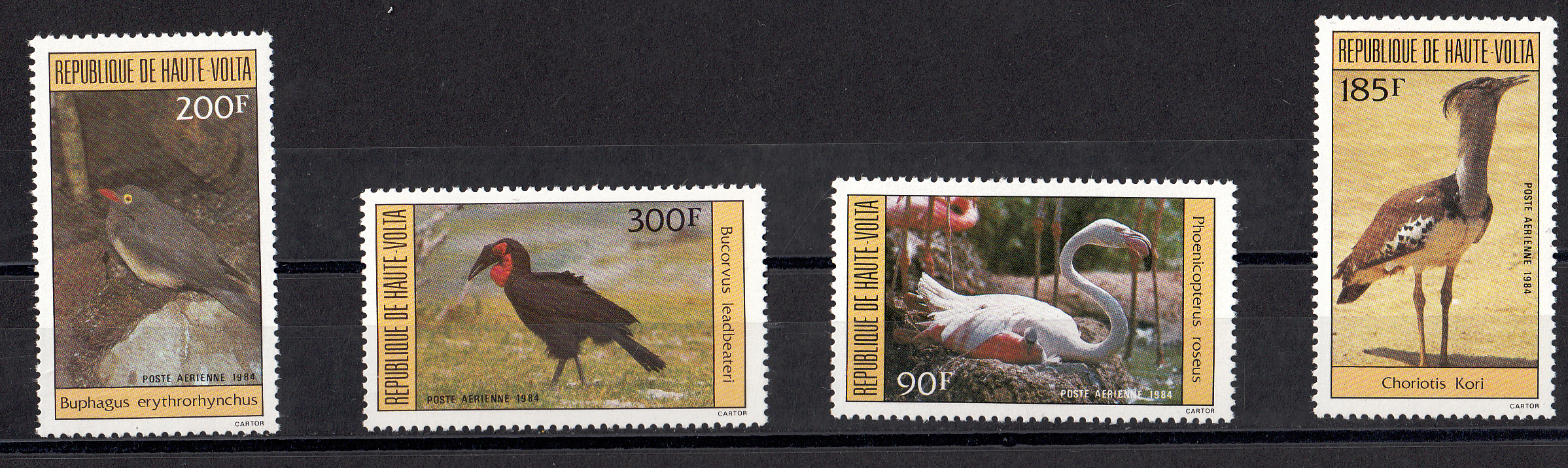 ALTO VOLTA 1984 francobolli serie completa nuova Yvert e Tellier A256/9