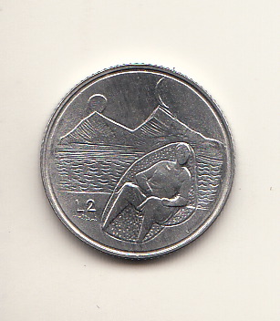 1976 2 Lire Italma La Natura Fior Di Conio San Marino