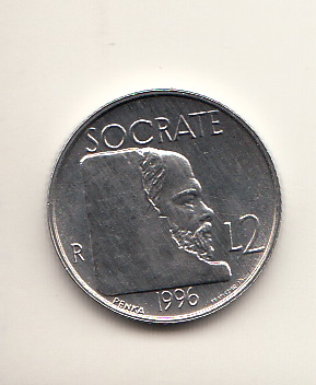 1996 2 Lire Italma Socrate Fior Di Conio San Marino