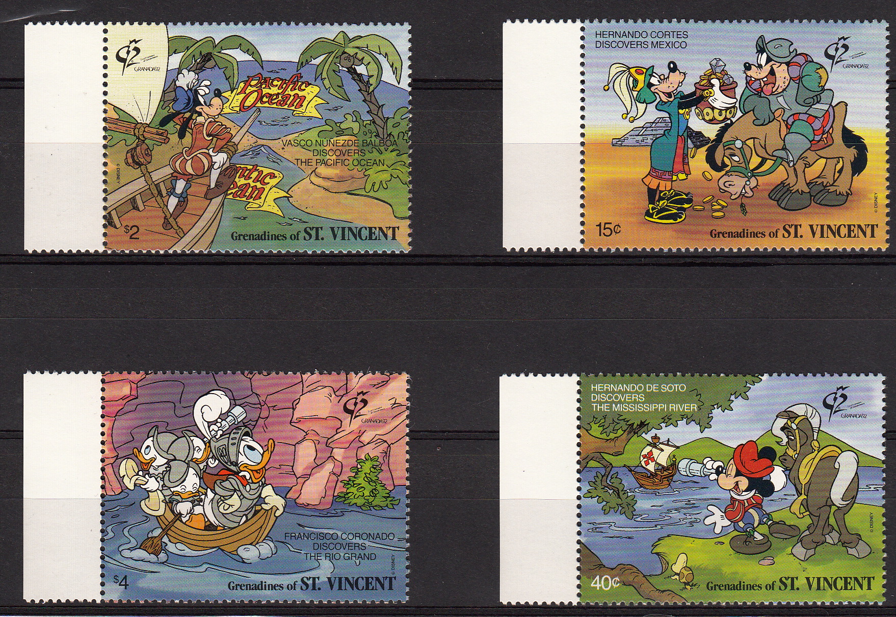 ST. VINCENT and THE GRENADINES 1992 francobolli serie completa nuova Yvert e Tellier 708/11