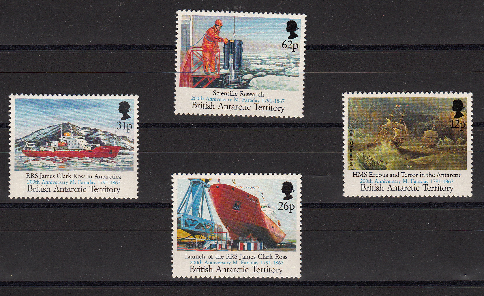 TERRITORIO ANTARTICO BRITANNICO 1991  francobolli serie completa nuova Yvert & Tellier 209/12