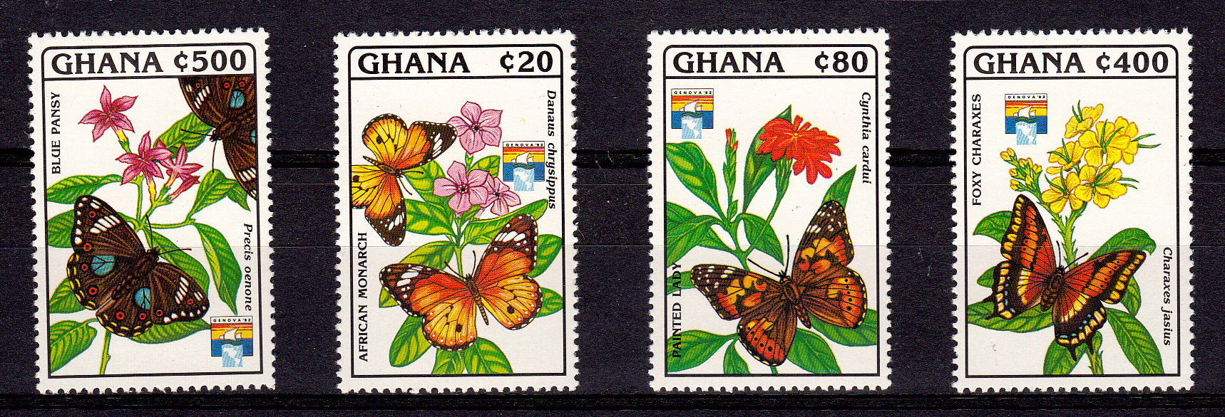 GHANA 1992 francobolli serie completa nuova Yvert e Tellier 1338/41