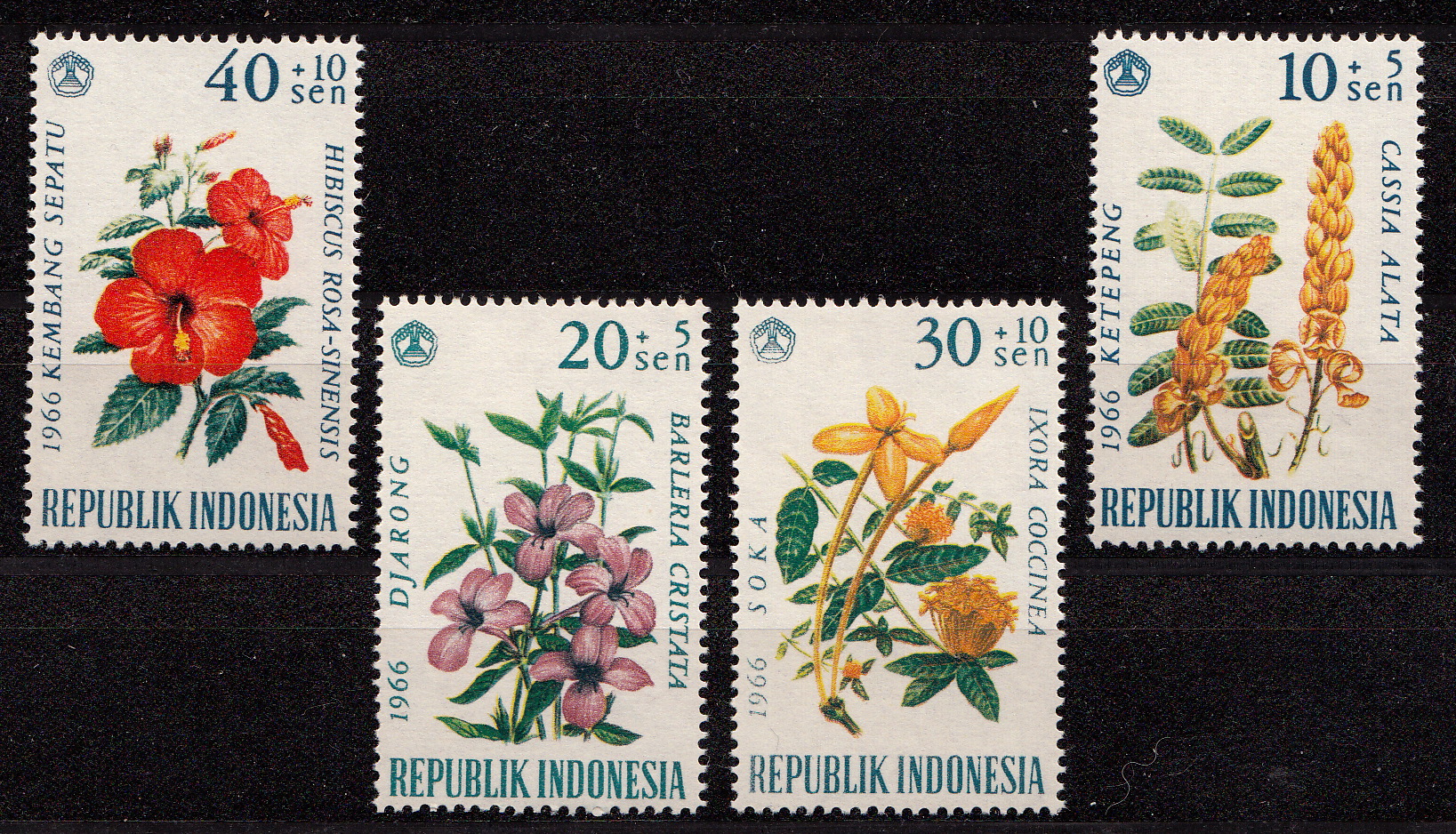 INDONESIA francobolli serie completa nuova Yvert e Tellier 440/3