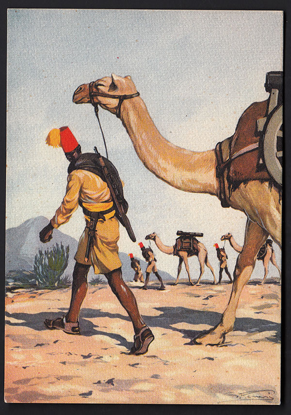 Cartolina d'epoca - Artiglieria Camellata della Somalia Italiana