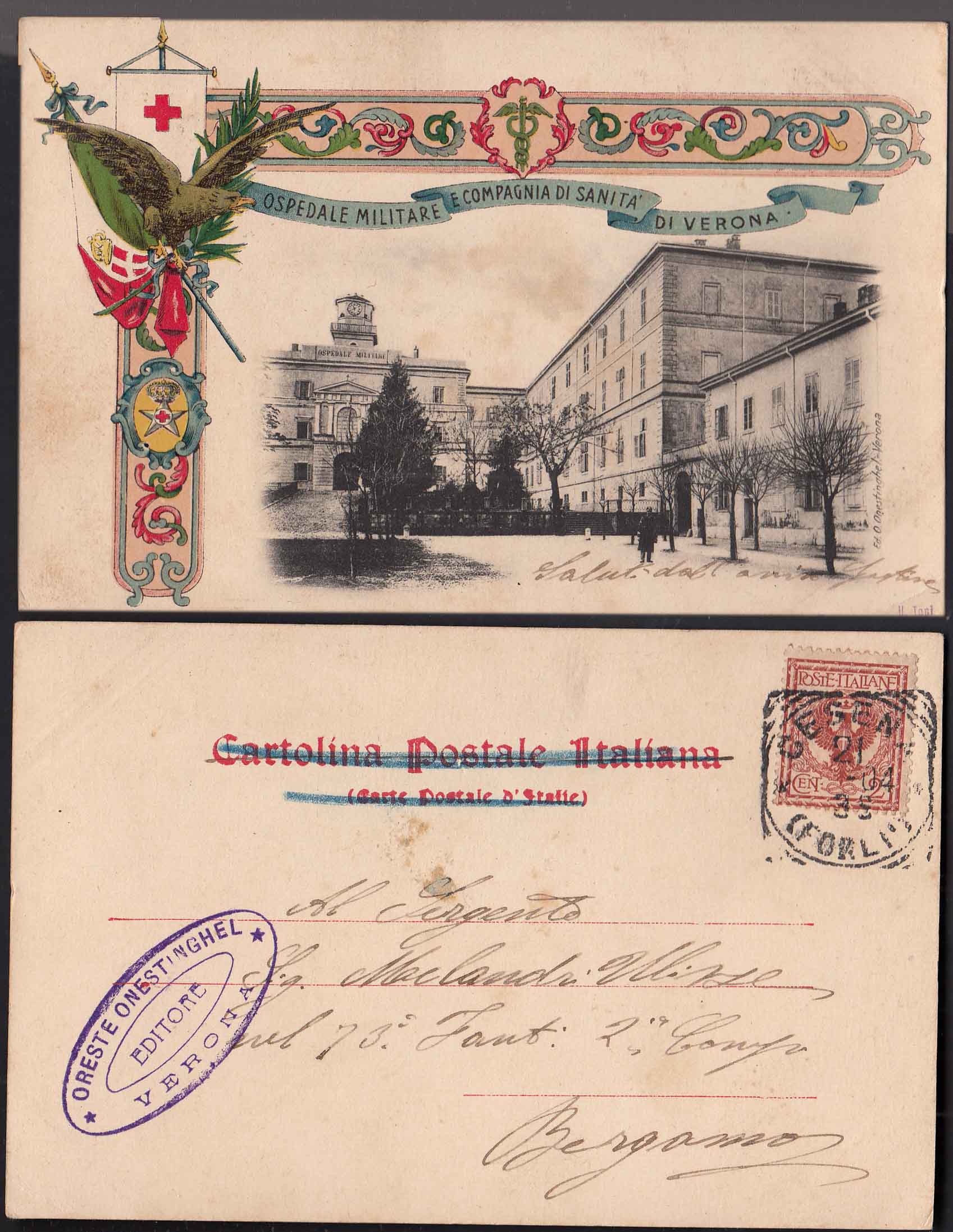 Militari Sanità Ospedale Militare Verona Viaggiata Inizi 1900