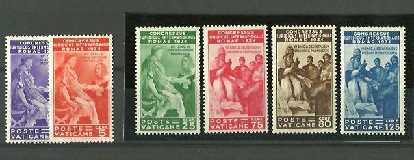 1935 Congresso Giuridico  Serie Nuova Perfetta Non Linguellata ** Pio XI