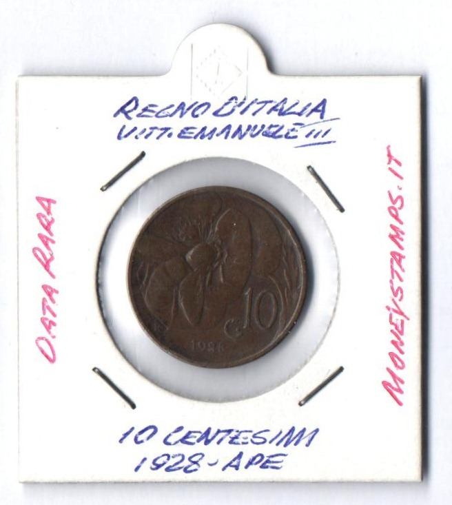 1928 10 Centesimi Ape  Vittorio Emanuele III