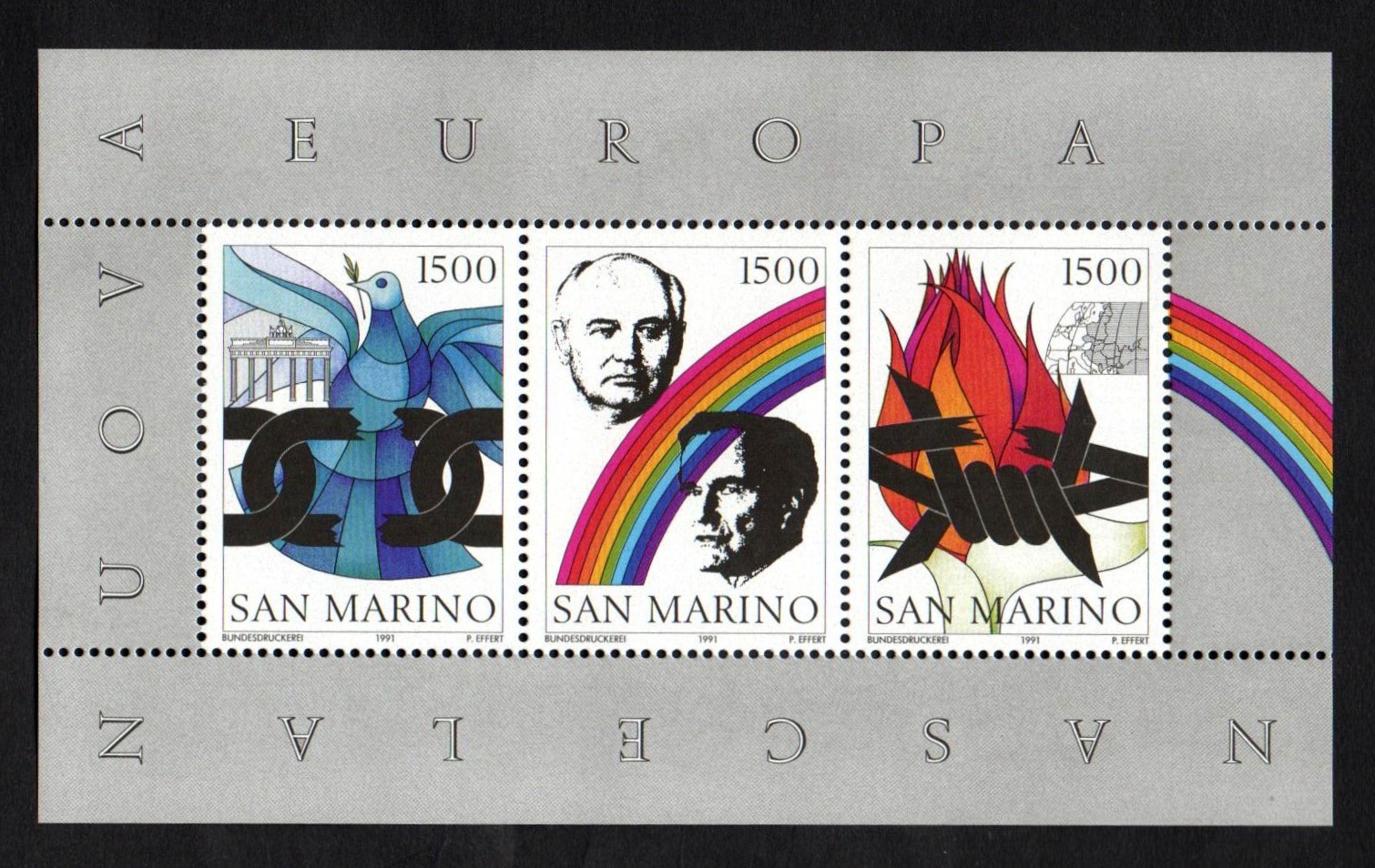 1991 Nuova Europa Foglietto San Marino