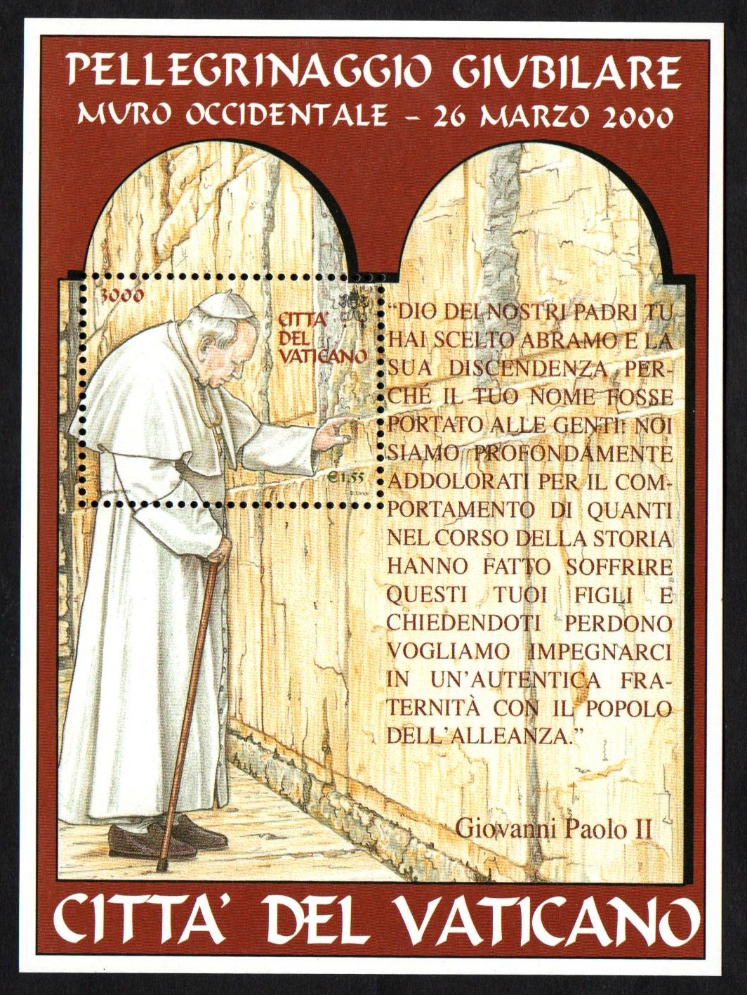2001 Pellegrinaggio Giubilare Non Linguellato ** Giovanni Paolo II