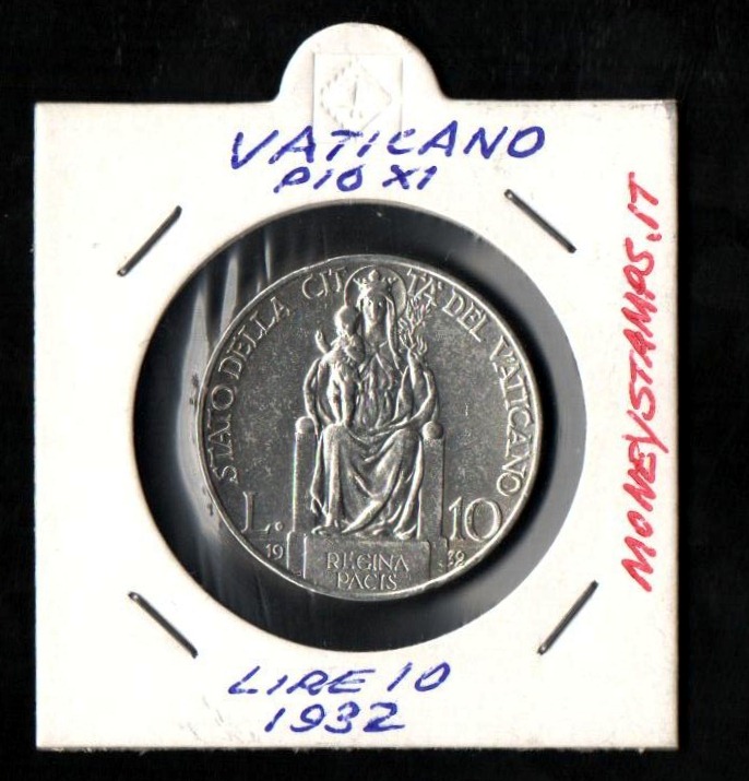 1932 Lire 10 Argento  Spl/QFdc Argento Pio XI