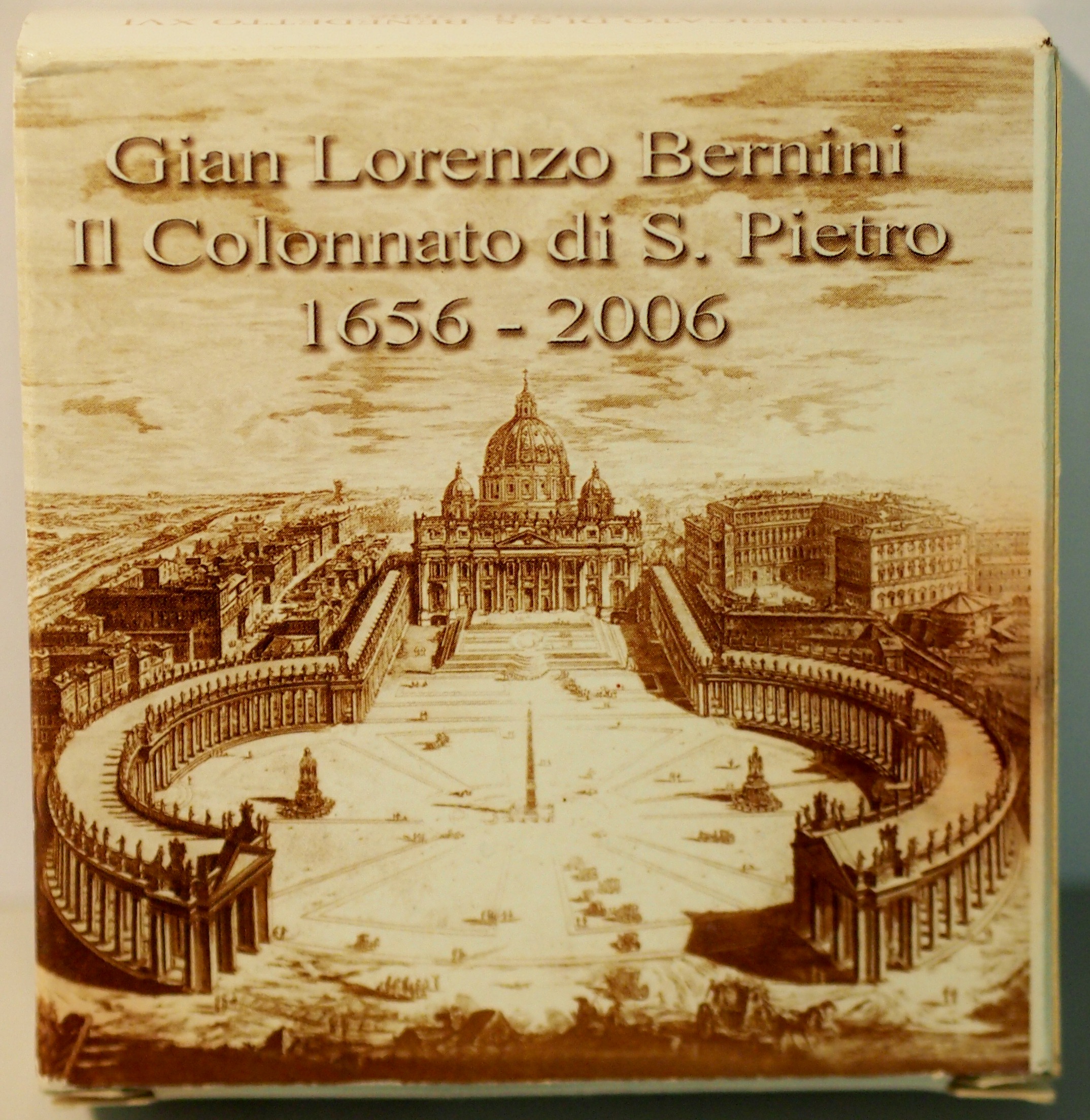 2006 - 10 Euro Argento Fondo Specchio Bernini  il Colonnato di S. Pietro 1656 Benedetto XVI