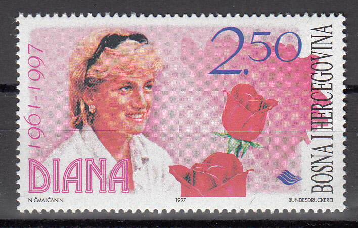 BOSNIA  valore nuovo 1997 Diana Spencer