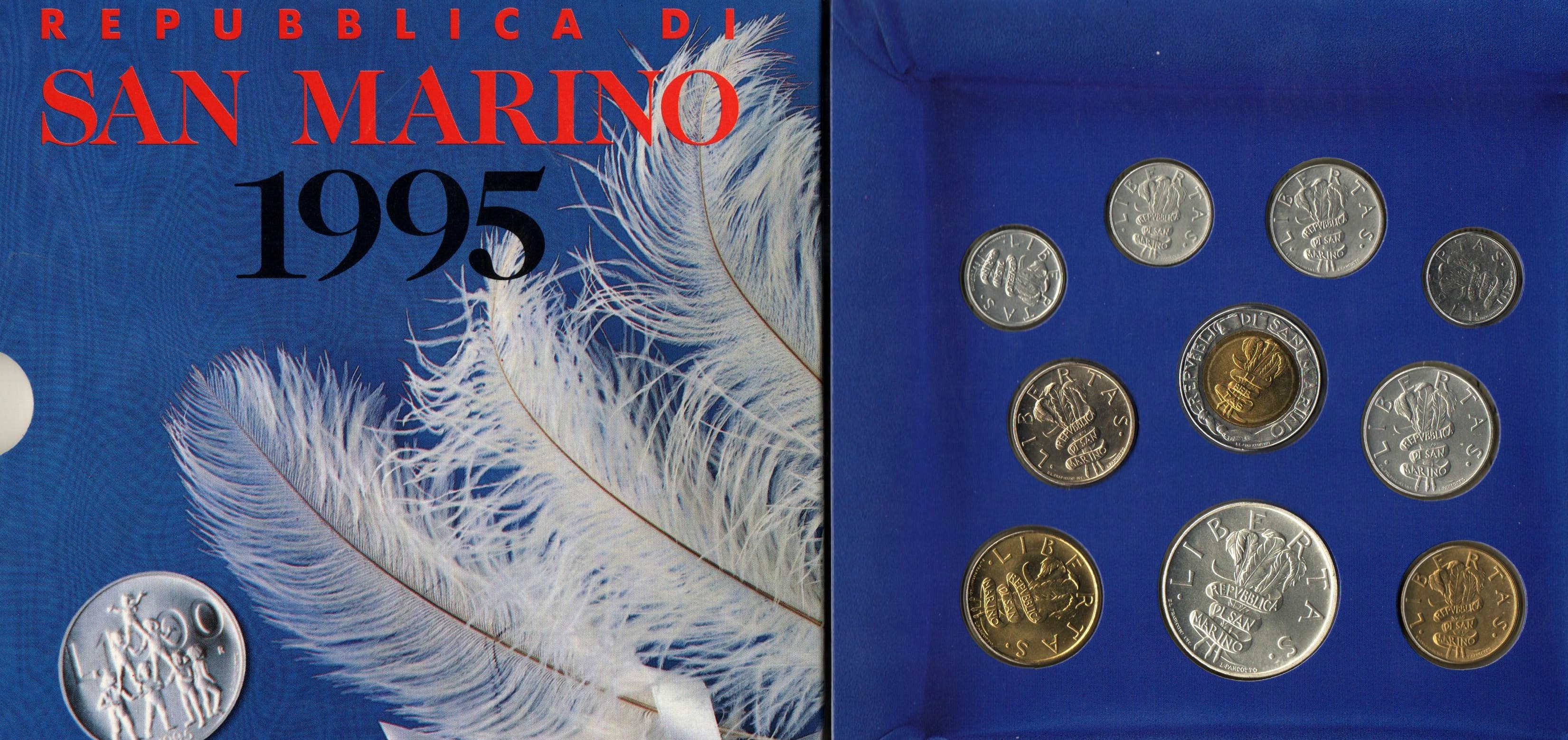 1995 - Conf. Zecca con Lire 1000 in Argento San Marino
