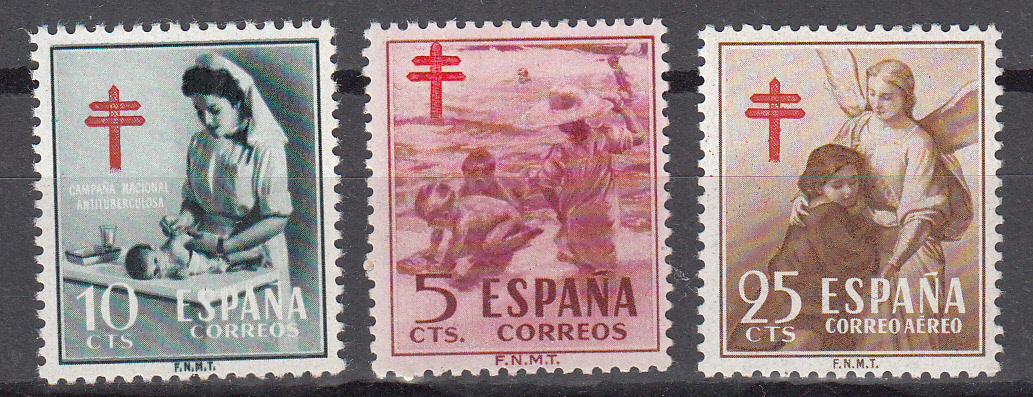 SPAGNA serie completa nuova 1951  Catalogo Unificato 824/5 + P.A. 254