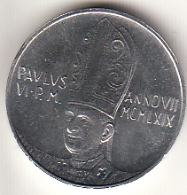 1969 Anno VII - Lire 1 Fior di Conio Paolo VI