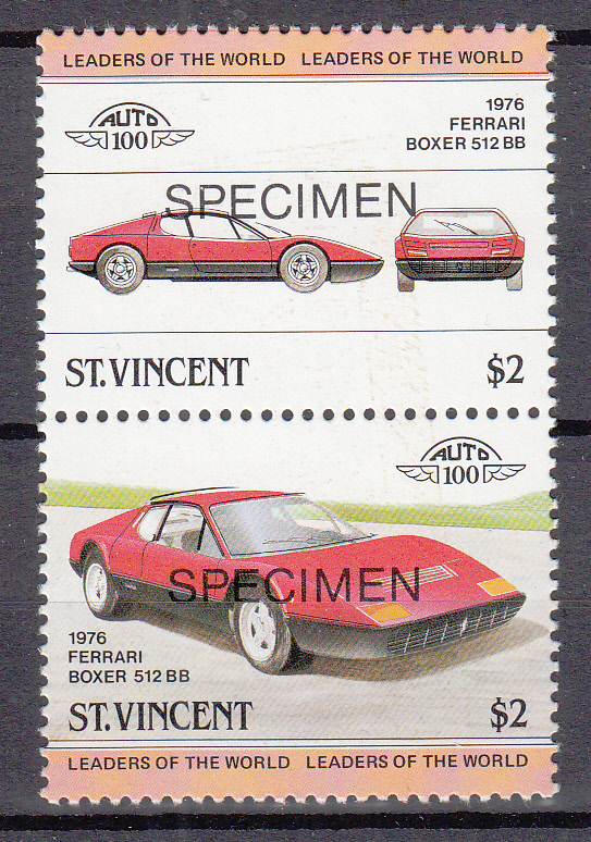 ST. VINCENT 1976 Ferrari 1 val. Specimen