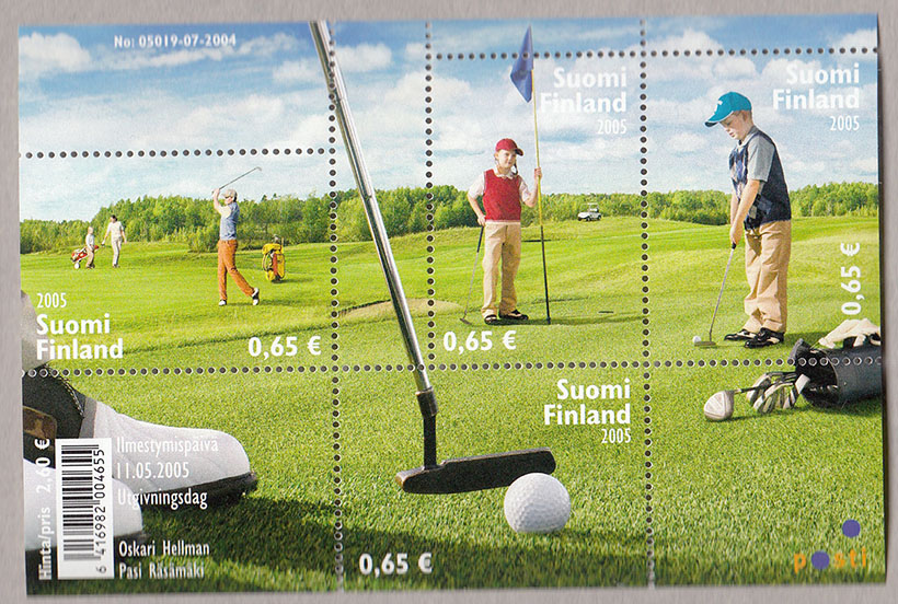 FINLANDIA 2005 foglietto promozione del golf Unificato Bf 36